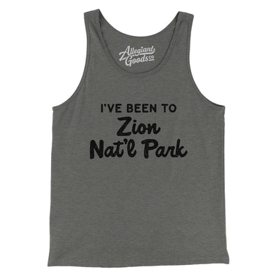 I've Been To Zion National Park Men/Unisex Tank Top-Grey TriBlend-Allegiant Goods Co. Vintage Sports Apparel