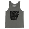 Arkansas State Shape Text Men/Unisex Tank Top-Grey TriBlend-Allegiant Goods Co. Vintage Sports Apparel