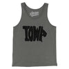 Iowa State Shape Text Men/Unisex Tank Top-Grey TriBlend-Allegiant Goods Co. Vintage Sports Apparel