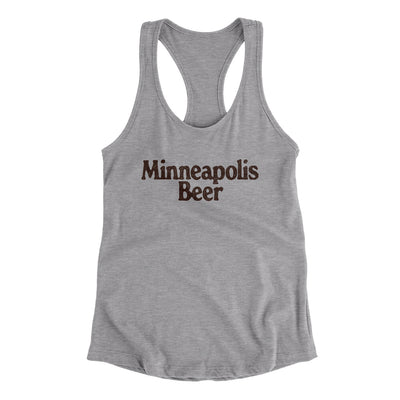 Minneapolis Beer Women's Racerback Tank-Heather Grey-Allegiant Goods Co. Vintage Sports Apparel