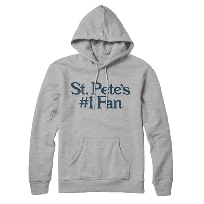 St Pete's Number 1 Fan Hoodie-Heather Grey-Allegiant Goods Co. Vintage Sports Apparel