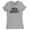 New Jersey Military Stencil Women's T-Shirt-Heather Grey-Allegiant Goods Co. Vintage Sports Apparel