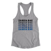 Tampa Bay Repeat Women's Racerback Tank-Heather Grey-Allegiant Goods Co. Vintage Sports Apparel