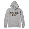 New York Beer Hoodie-Heather Grey-Allegiant Goods Co. Vintage Sports Apparel