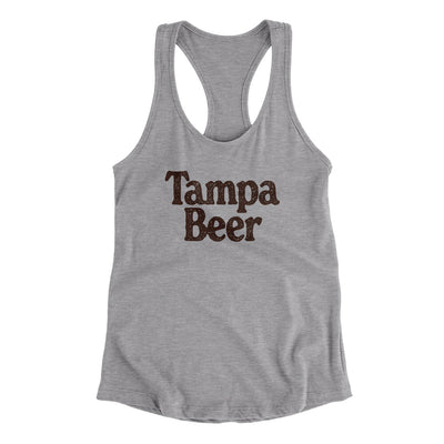 Tampa Beer Women's Racerback Tank-Heather Grey-Allegiant Goods Co. Vintage Sports Apparel