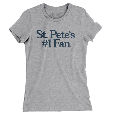 St Pete's Number 1 Fan Women's T-Shirt-Heather Grey-Allegiant Goods Co. Vintage Sports Apparel