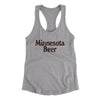 Minnesota Beer Women's Racerback Tank-Heather Grey-Allegiant Goods Co. Vintage Sports Apparel