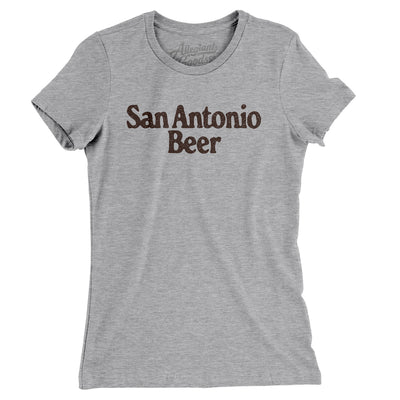 San Antonio Beer Women's T-Shirt-Heather Grey-Allegiant Goods Co. Vintage Sports Apparel