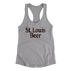 St. Louis Beer Women's Racerback Tank-Heather Grey-Allegiant Goods Co. Vintage Sports Apparel