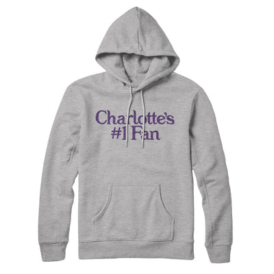 Charlotte's Number 1 Fan Hoodie-Heather Grey-Allegiant Goods Co. Vintage Sports Apparel