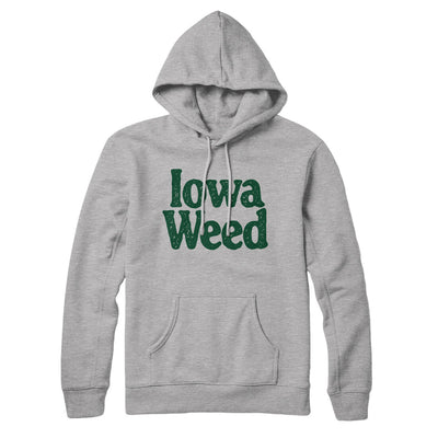 Iowa Weed Hoodie-Heather Grey-Allegiant Goods Co. Vintage Sports Apparel