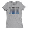 Tampa Bay Repeat Women's T-Shirt-Heather Grey-Allegiant Goods Co. Vintage Sports Apparel