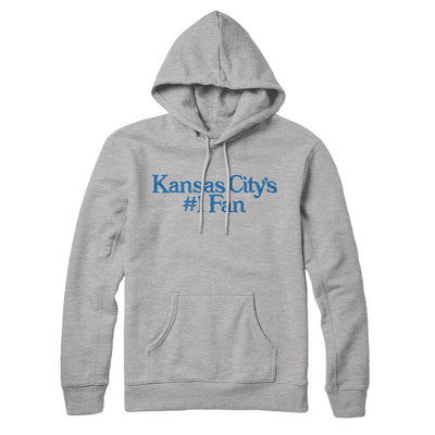 Kansas City's Number 1 Fan Hoodie-Heather Grey-Allegiant Goods Co. Vintage Sports Apparel