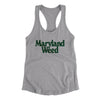 Maryland Weed Women's Racerback Tank-Heather Grey-Allegiant Goods Co. Vintage Sports Apparel