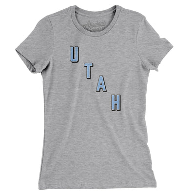 Utah Hockey Jersey Women's T-Shirt-Heather Grey-Allegiant Goods Co. Vintage Sports Apparel