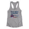 Don't Move To Buffalo Women's Racerback Tank-Heather Grey-Allegiant Goods Co. Vintage Sports Apparel