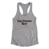 San Antonio Beer Women's Racerback Tank-Heather Grey-Allegiant Goods Co. Vintage Sports Apparel