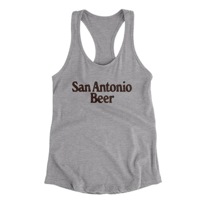 San Antonio Beer Women's Racerback Tank-Heather Grey-Allegiant Goods Co. Vintage Sports Apparel