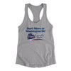 Don't Move To Washington Dc Women's Racerback Tank-Heather Grey-Allegiant Goods Co. Vintage Sports Apparel