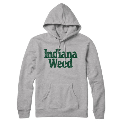 Indiana Weed Hoodie-Heather Grey-Allegiant Goods Co. Vintage Sports Apparel