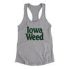 Iowa Weed Women's Racerback Tank-Heather Grey-Allegiant Goods Co. Vintage Sports Apparel