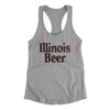 Illinois Beer Women's Racerback Tank-Heather Grey-Allegiant Goods Co. Vintage Sports Apparel