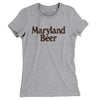 Maryland Beer Women's T-Shirt-Heather Grey-Allegiant Goods Co. Vintage Sports Apparel