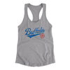 Buffalo Vintage Script Women's Racerback Tank-Heather Grey-Allegiant Goods Co. Vintage Sports Apparel