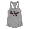 Buffalo Beer Women's Racerback Tank-Heather Grey-Allegiant Goods Co. Vintage Sports Apparel