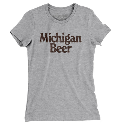 Michigan Beer Women's T-Shirt-Heather Grey-Allegiant Goods Co. Vintage Sports Apparel