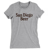 San Diego Beer Women's T-Shirt-Heather Grey-Allegiant Goods Co. Vintage Sports Apparel