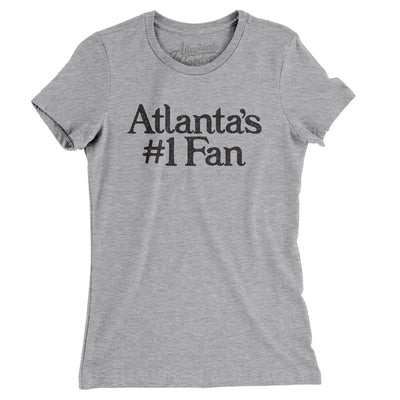 Atlanta's Number 1 Fan Women's T-Shirt-Heather Grey-Allegiant Goods Co. Vintage Sports Apparel