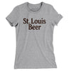 St. Louis Beer Women's T-Shirt-Heather Grey-Allegiant Goods Co. Vintage Sports Apparel