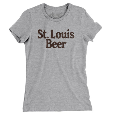 St. Louis Beer Women's T-Shirt-Heather Grey-Allegiant Goods Co. Vintage Sports Apparel