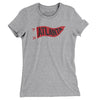 Atlanta Pennant Women's T-Shirt-Heather Grey-Allegiant Goods Co. Vintage Sports Apparel