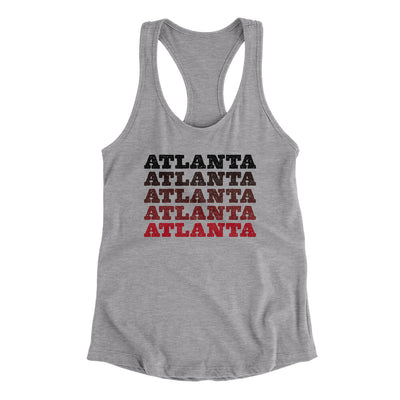 Atlanta Repeat Women's Racerback Tank-Heather Grey-Allegiant Goods Co. Vintage Sports Apparel