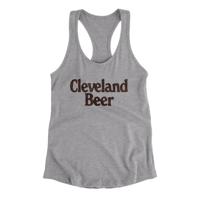 Cleveland Beer Women's Racerback Tank-Heather Grey-Allegiant Goods Co. Vintage Sports Apparel