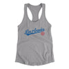 Los Angeles Vintage Script Women's Racerback Tank-Heather Grey-Allegiant Goods Co. Vintage Sports Apparel