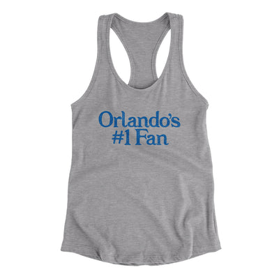 Orlando's Number 1 Fan Women's Racerback Tank-Heather Grey-Allegiant Goods Co. Vintage Sports Apparel