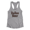 Dallas Beer Women's Racerback Tank-Heather Grey-Allegiant Goods Co. Vintage Sports Apparel