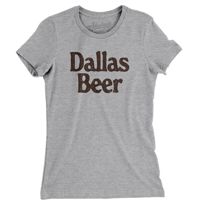 Dallas Beer Women's T-Shirt-Heather Grey-Allegiant Goods Co. Vintage Sports Apparel