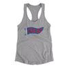 Chicago Pennant Women's Racerback Tank-Heather Grey-Allegiant Goods Co. Vintage Sports Apparel