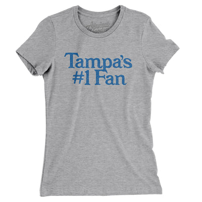 Tampa's Number 1 Fan Women's T-Shirt-Heather Grey-Allegiant Goods Co. Vintage Sports Apparel