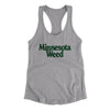 Minnesota Weed Women's Racerback Tank-Heather Grey-Allegiant Goods Co. Vintage Sports Apparel