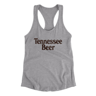 Tennessee Beer Women's Racerback Tank-Heather Grey-Allegiant Goods Co. Vintage Sports Apparel