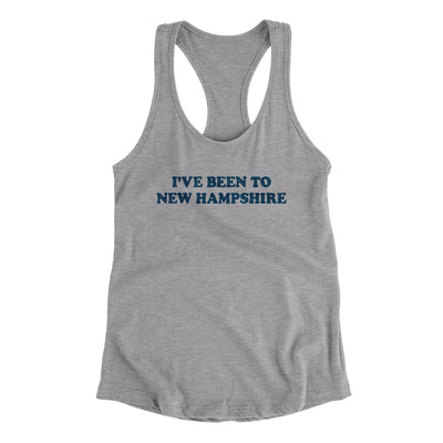 I've Been To New Hampshire Women's Racerback Tank-Heather Grey-Allegiant Goods Co. Vintage Sports Apparel