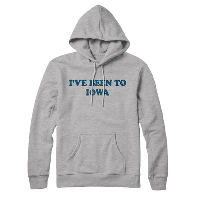 I've Been To Iowa Hoodie-Heather Grey-Allegiant Goods Co. Vintage Sports Apparel