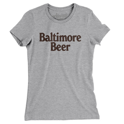 Baltimore Beer Women's T-Shirt-Heather Grey-Allegiant Goods Co. Vintage Sports Apparel