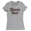 Illinois Beer Women's T-Shirt-Heather Grey-Allegiant Goods Co. Vintage Sports Apparel