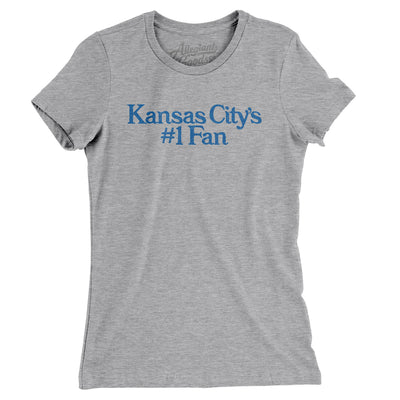 Kansas City's Number 1 Fan Women's T-Shirt-Heather Grey-Allegiant Goods Co. Vintage Sports Apparel